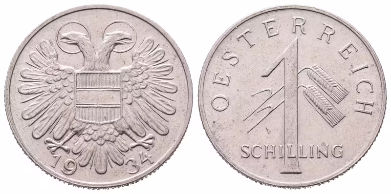 Rakousko, 1 Schilling 1934