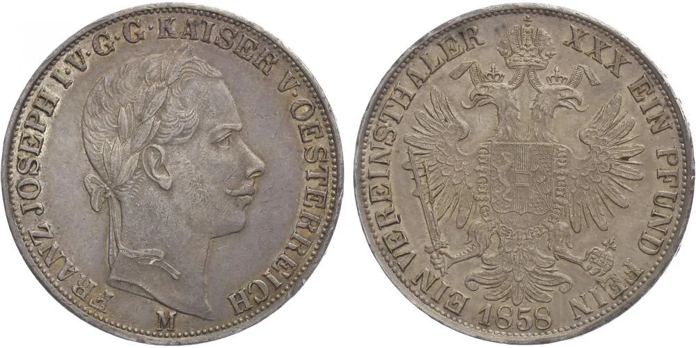 Rakouská a spolková měna, 1857 - 1892 — 1