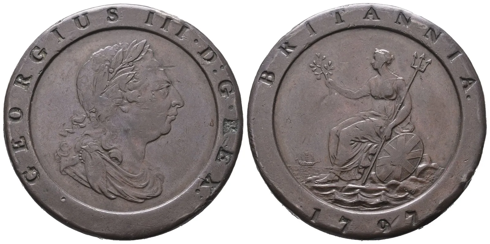 Velká Británie, 2 Pence 1797 "Cartwheel"