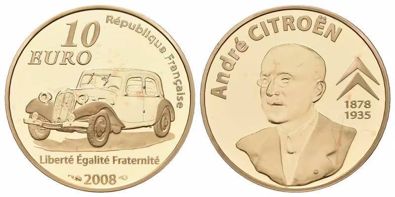 Francie, 10 Euro 2008 - André Citroën