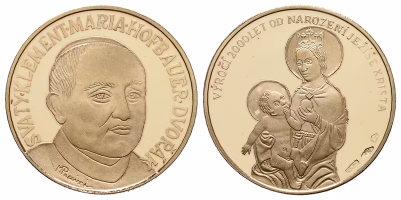 Medaile b.l. - Čeští svatí - sv. Klement Maria Hofbauer Dvořák
