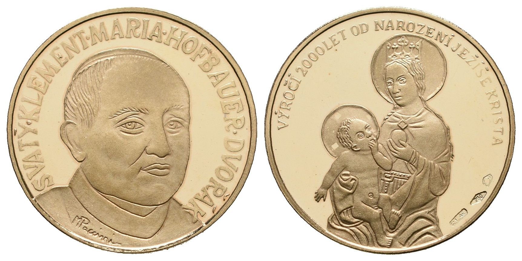 Medaile b.l. - Čeští svatí - sv. Klement Maria Hofbauer Dvořák
