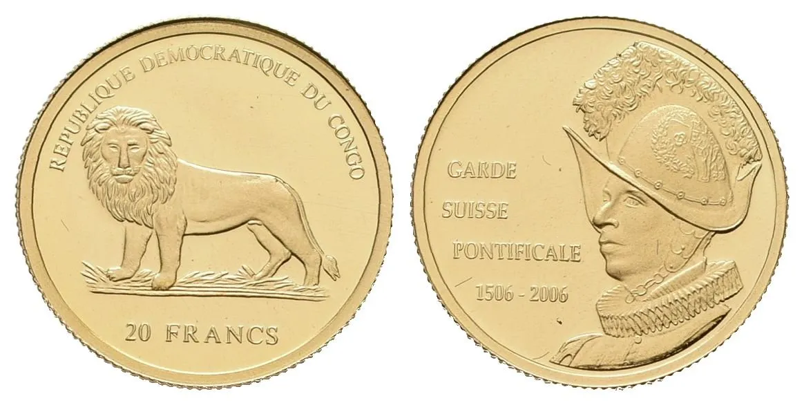 Kongo, 20 Francs 2006 - Švýcarská garda