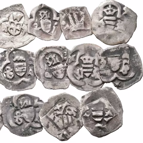 Soubor stříbrných mincí - Fenik, Albrecht V., Vídeň-Himmel, po roce 1426,