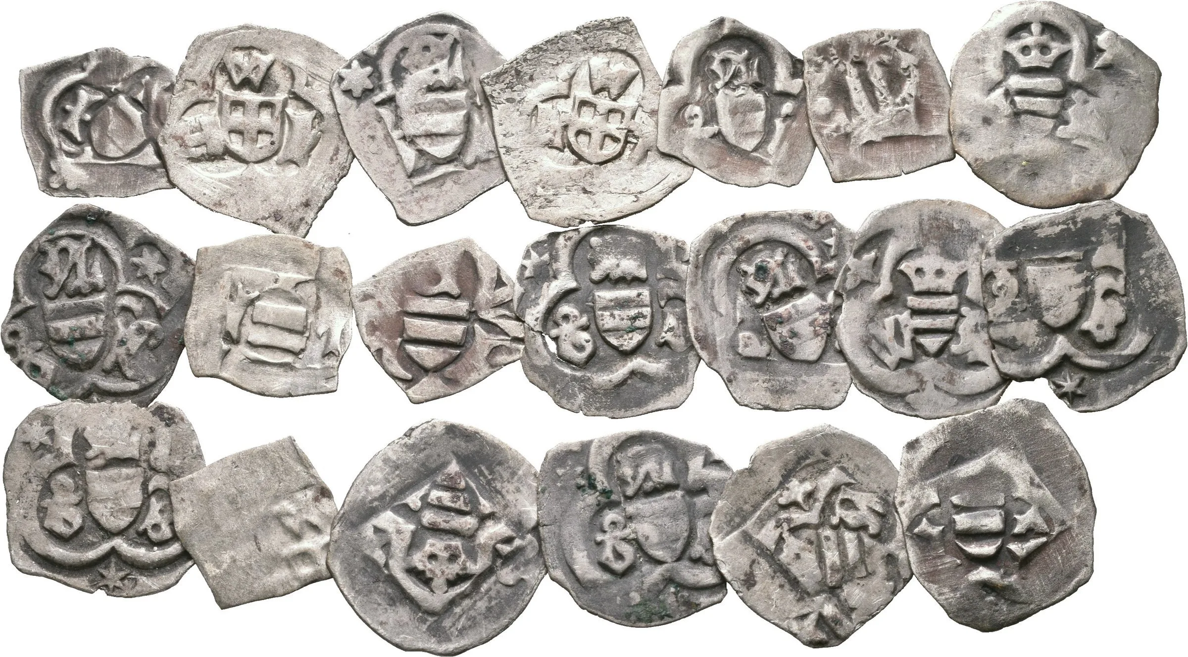Soubor stříbrných mincí - Fenik, Albrecht V., Vídeň-Himmel, po roce 1426, — 1