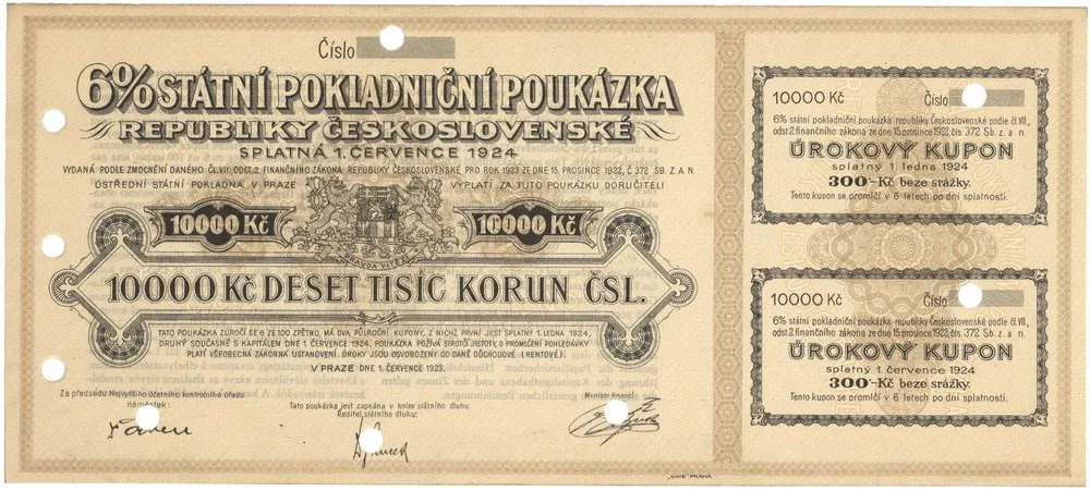 Státní pokladniční poukázky, 1919 - 1939 — 1