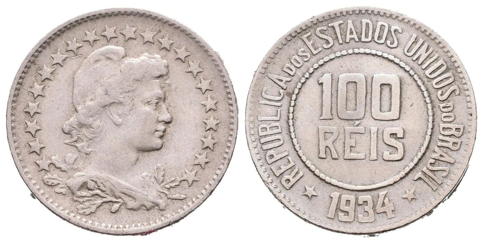 Brazílie, 100 Reis 1934
