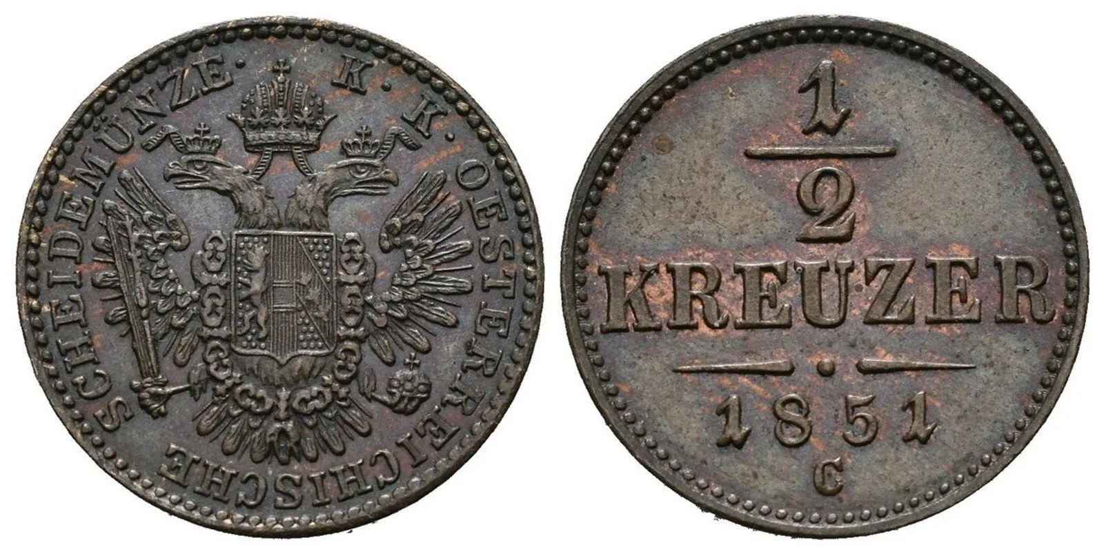 Konvenční měna, 1848 - 1857 — 1