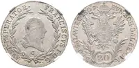 20 Krejcar 1809 C, Hal.2035, certifikace NGC, hodnocení MS 64, luxusní zachovalost — 1