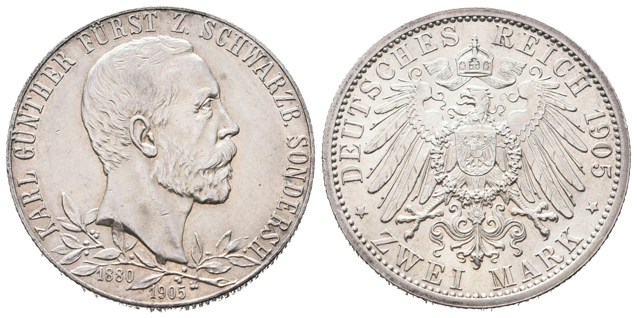 Schwarzburg-Sonderhausen, 2 Marka 1905 - 25. výročí panování