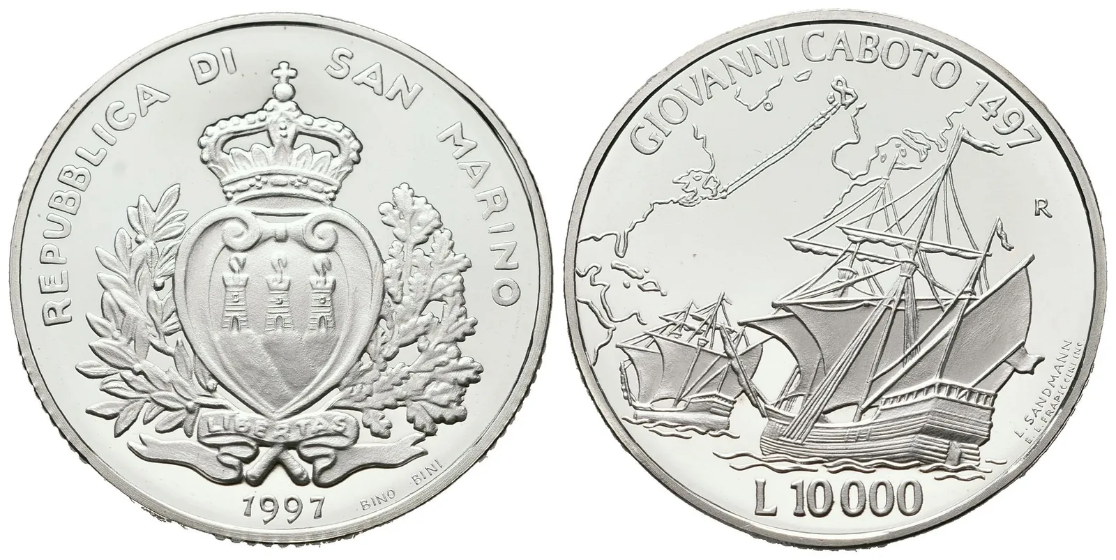 San Marino, 10000 Lir 1997 - Giovanni Caboto
