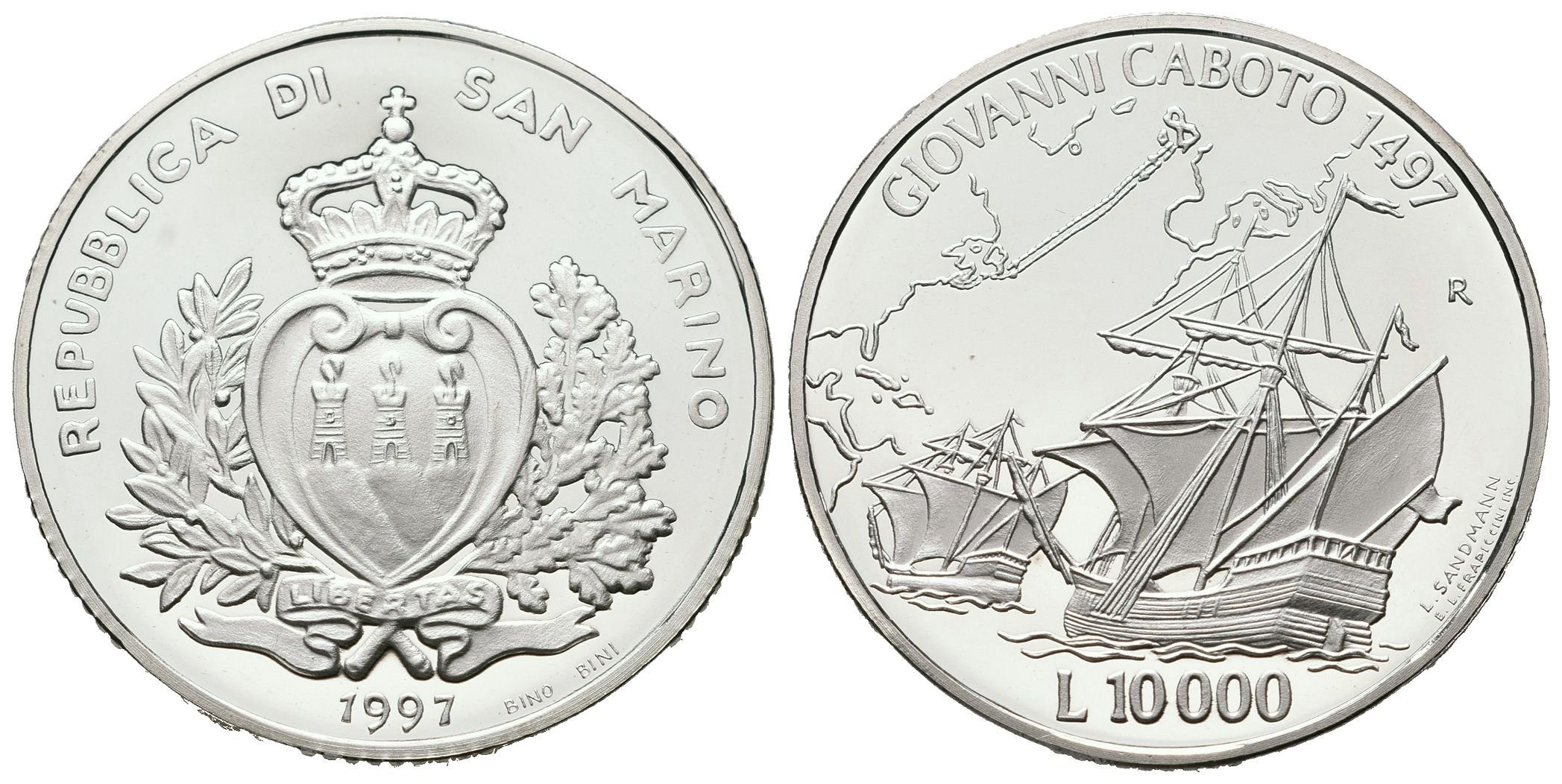 San Marino, 10000 Lir 1997 - Giovanni Caboto
