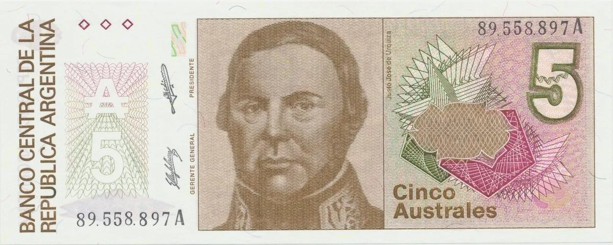 Argentina, 5 Australes (1985~1989), P.324b