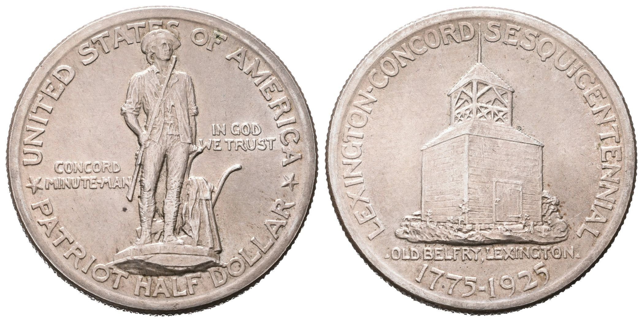 USA, 1/2 Dollar 1925 - Lexington-Concord Sesquicentennial