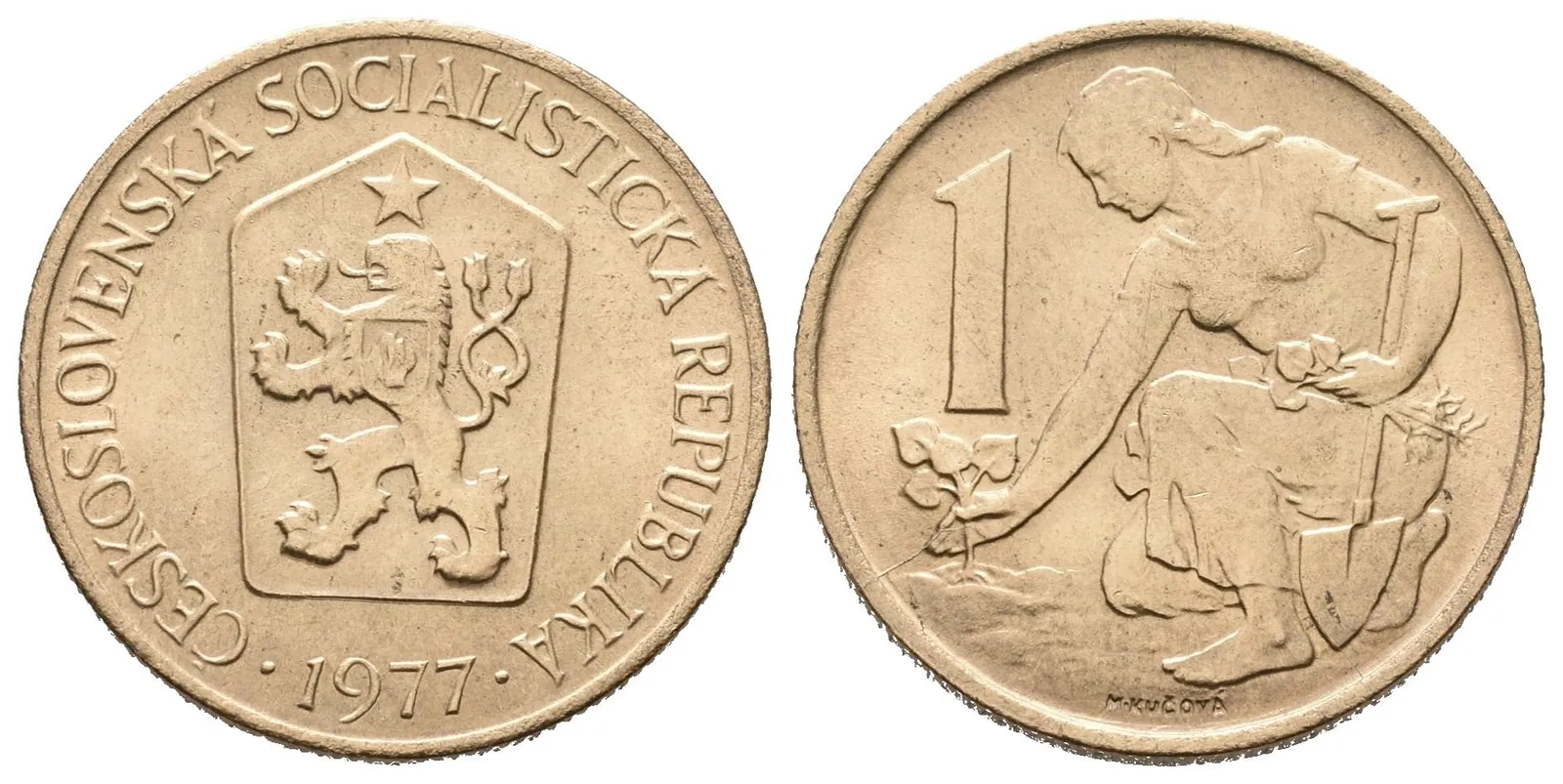 1 Koruna 1977