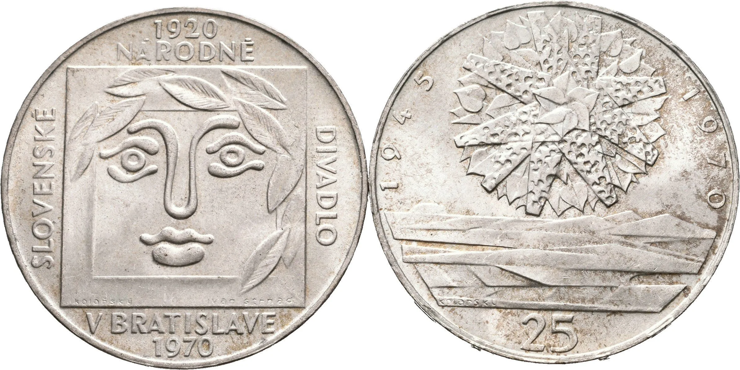 25 Kčs 1970 - 25. výročí osvobození Československa a — 1