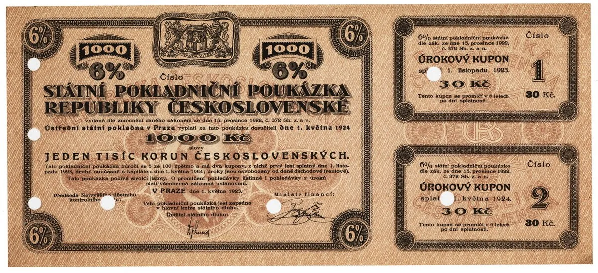 Státní pokladniční poukázky, 1919 - 1939 — 1