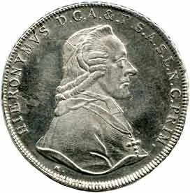 Salzburg - arcibiskupství, Hyeronymus Colloredo, 1772 - 1803 — 1