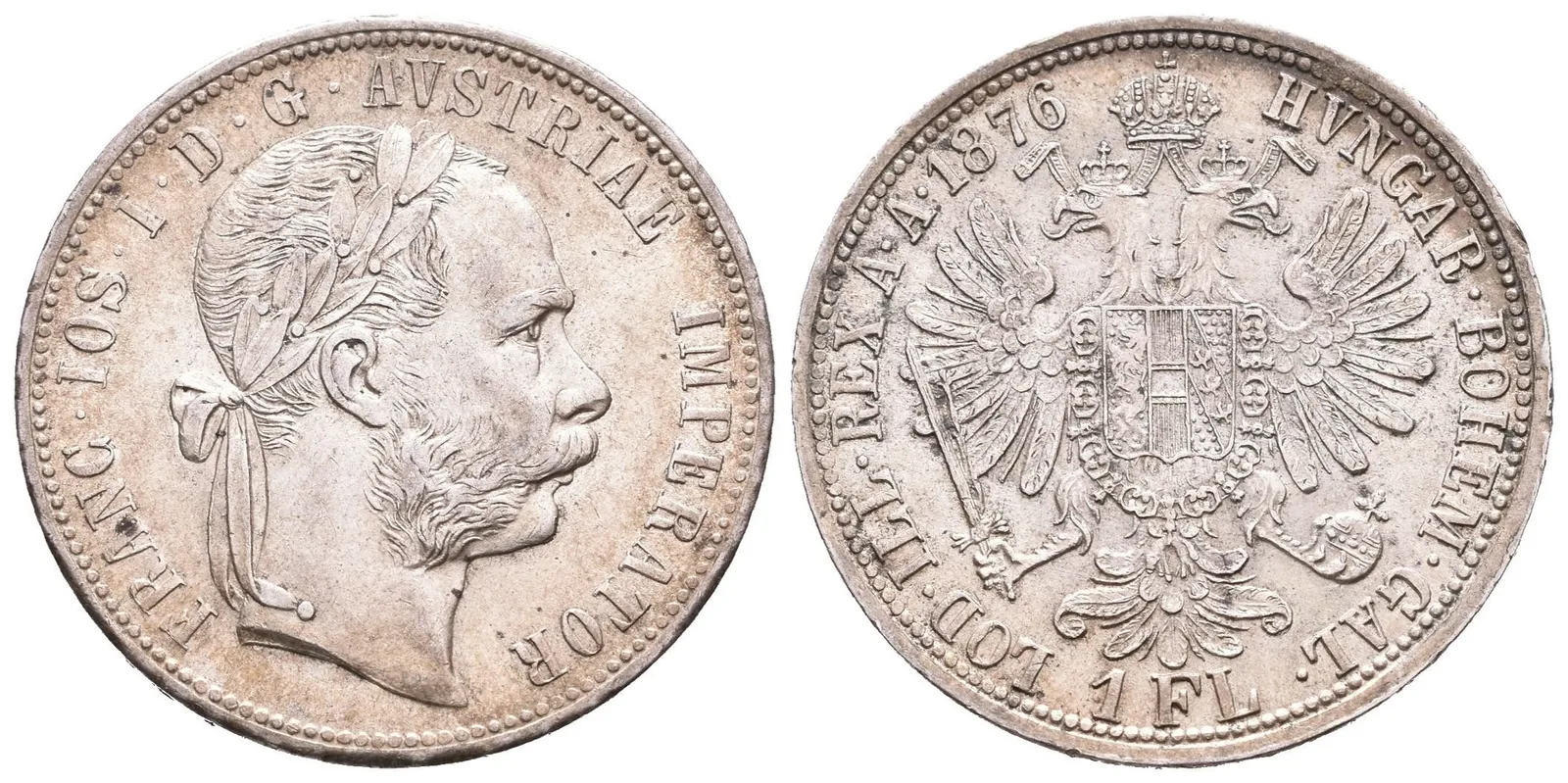 Zlatník 1876, pěkná zachovalost, patina, zbytky lesku, drobné rysky — 1