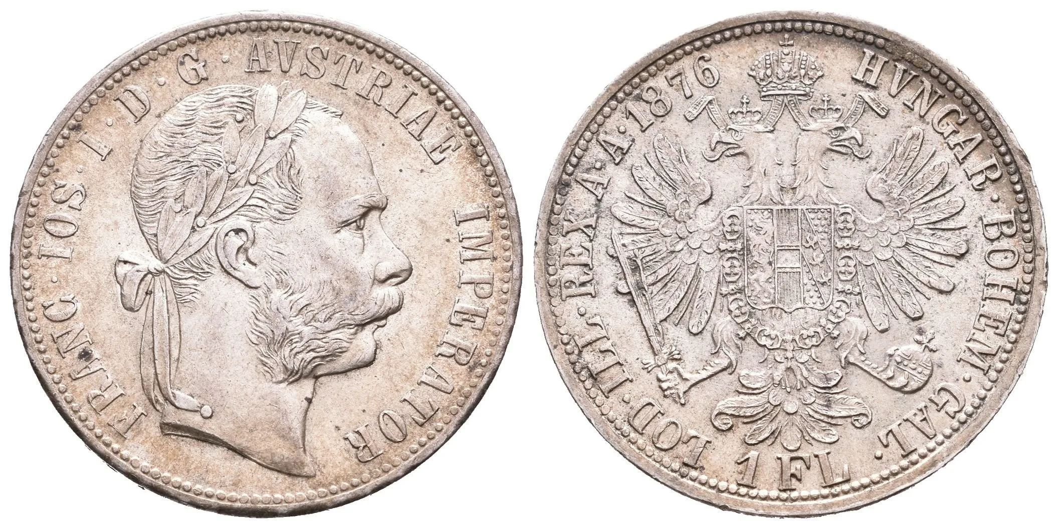 Zlatník 1876, pěkná zachovalost, patina, zbytky lesku, drobné rysky — 1