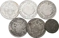 Ferdinand V., 20 Krejcar 1841, 1844, 1845, 2x 1848 a 3 Krejcar 1821, lot 6 ks - fotografie 2