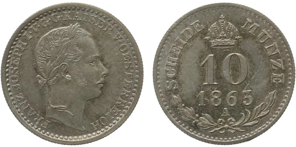 Rakouská a spolková měna, 1857 - 1892 — 1