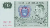 Švédsko, 10 Kronor 1981, P.52e