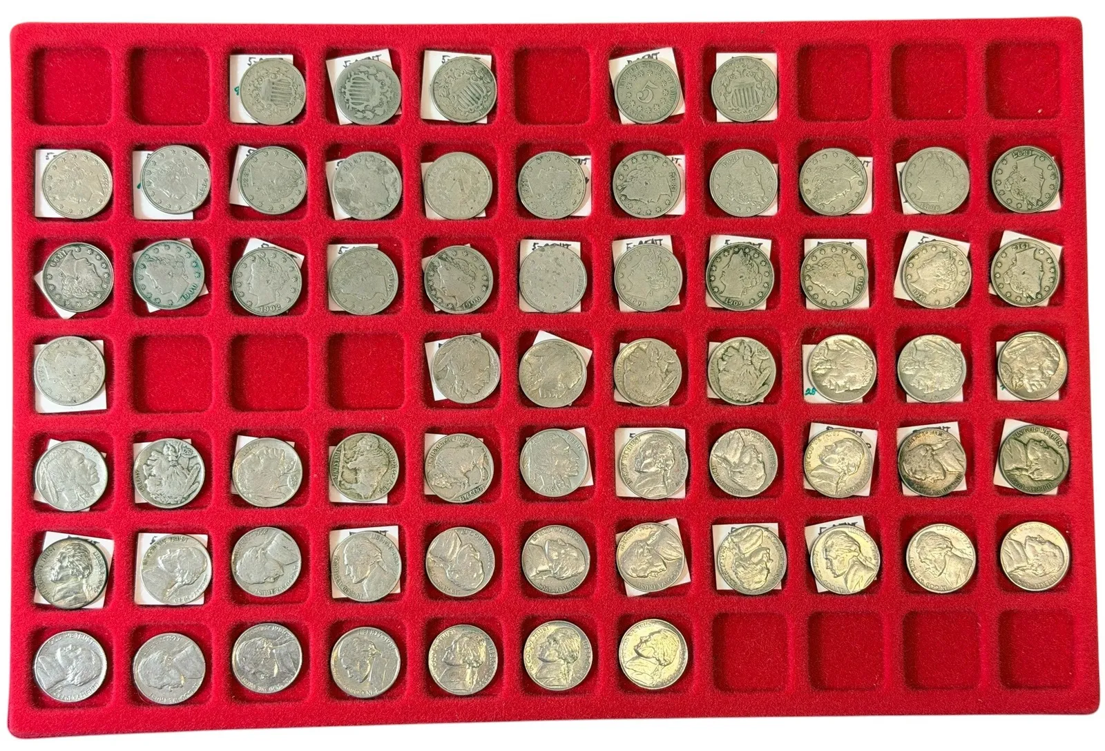 Soubor mincí 5 Cents 1868 - 1991, Shield, Liberty Nickel, Buffalo a Jefferson Nickel, — 1