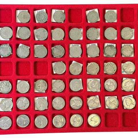 Soubor mincí 5 Cents 1868 - 1991, Shield, Liberty Nickel, Buffalo a Jefferson Nickel,