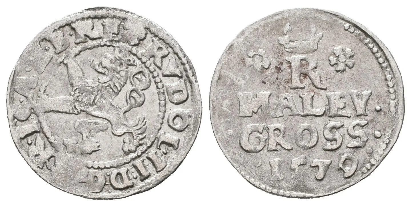 Malý groš 1579, Praha-Gebhart, HN.4c (opis 6b), pěkná zachovalost, drobné rysky, — 1