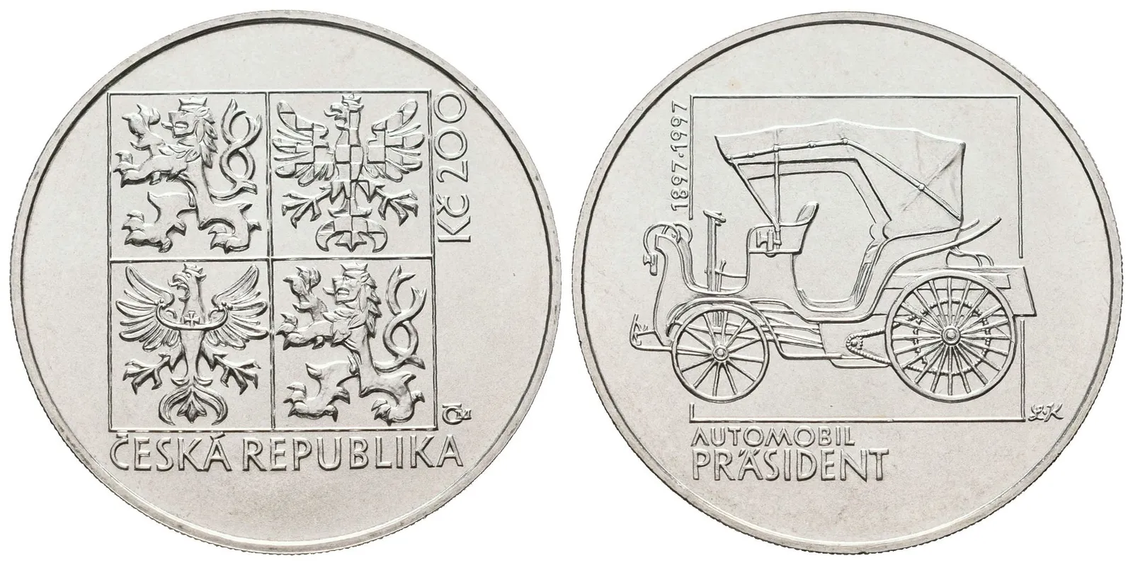 200 Kč 1997 - Automobil Präsident