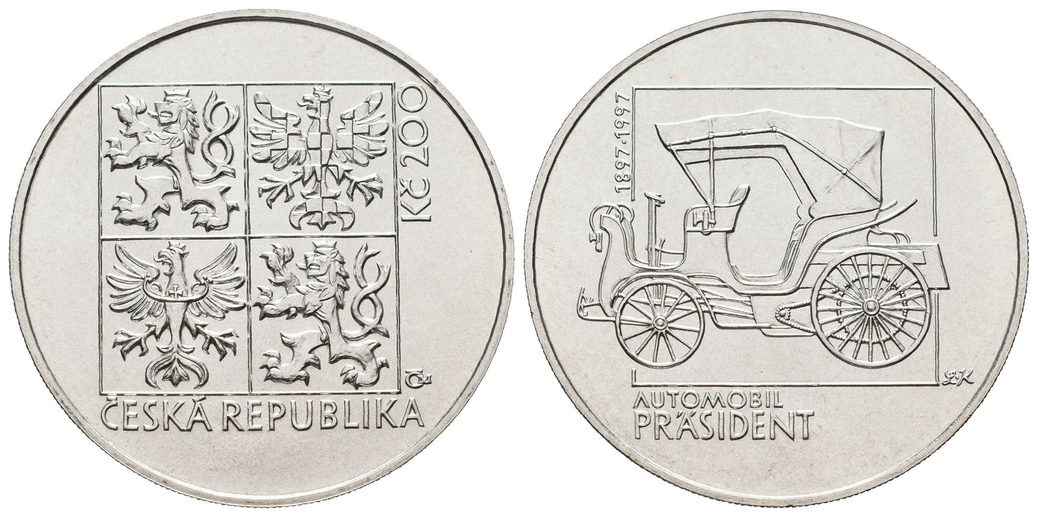 200 Kč 1997 - Automobil Präsident