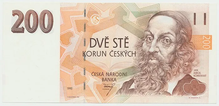 Česká republika, 200 Koruna 1993, série A, proužek "200 Kčs", Hej.CZ9a2