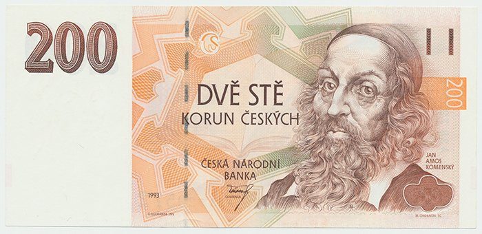 Česká republika, 200 Koruna 1993, série A, proužek "200 Kčs", Hej.CZ9a2