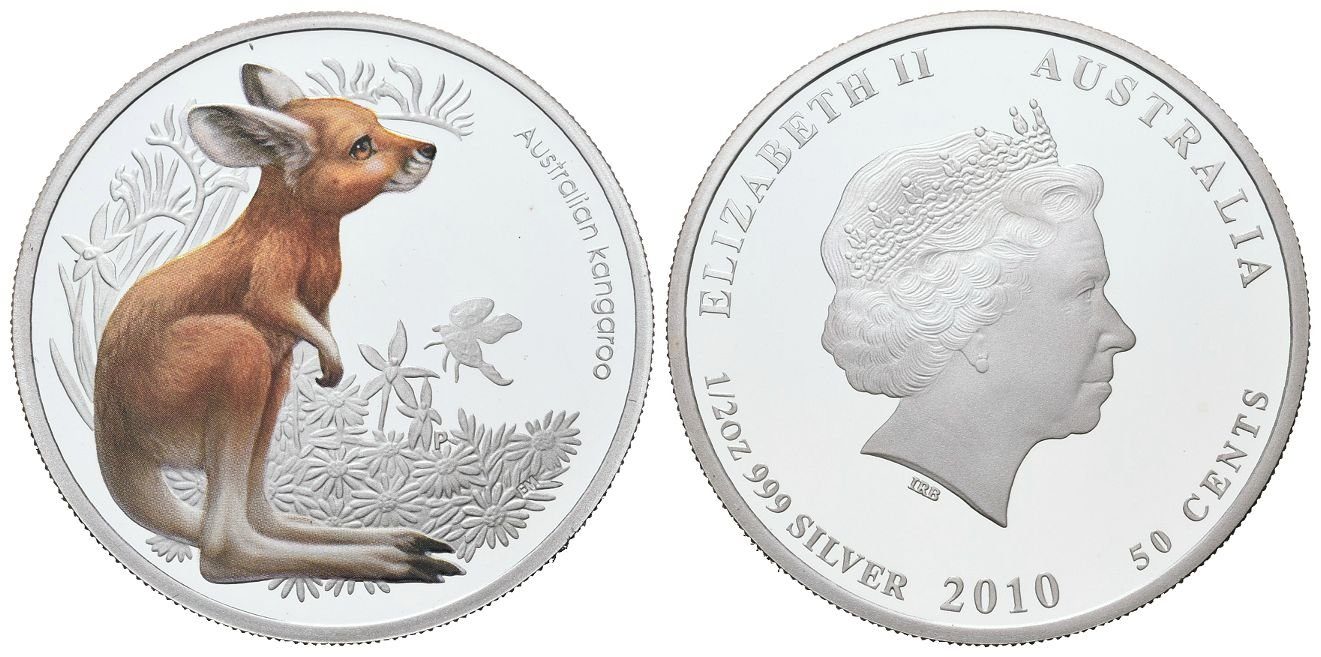 Austrálie, 50 Cents 2010 - Bush Babies Kangaroo