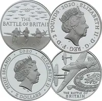 Sada dvou stříbrných mincí 2020 - Bitva o Británii - fotografie 5