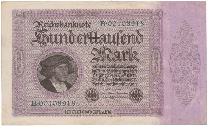 Německo, 100000 Mark 1923, Ro.82a