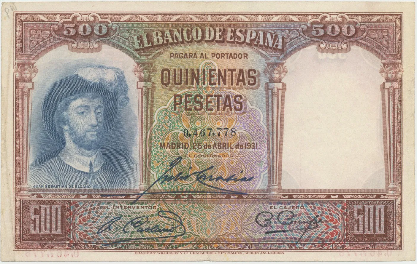 Španělsko, 500 Pesetas 1931, P.84