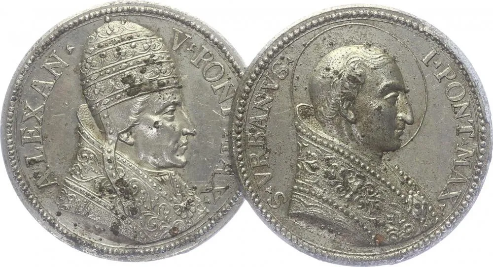Vatikán - životopisné medaile, cca 18. století — 1