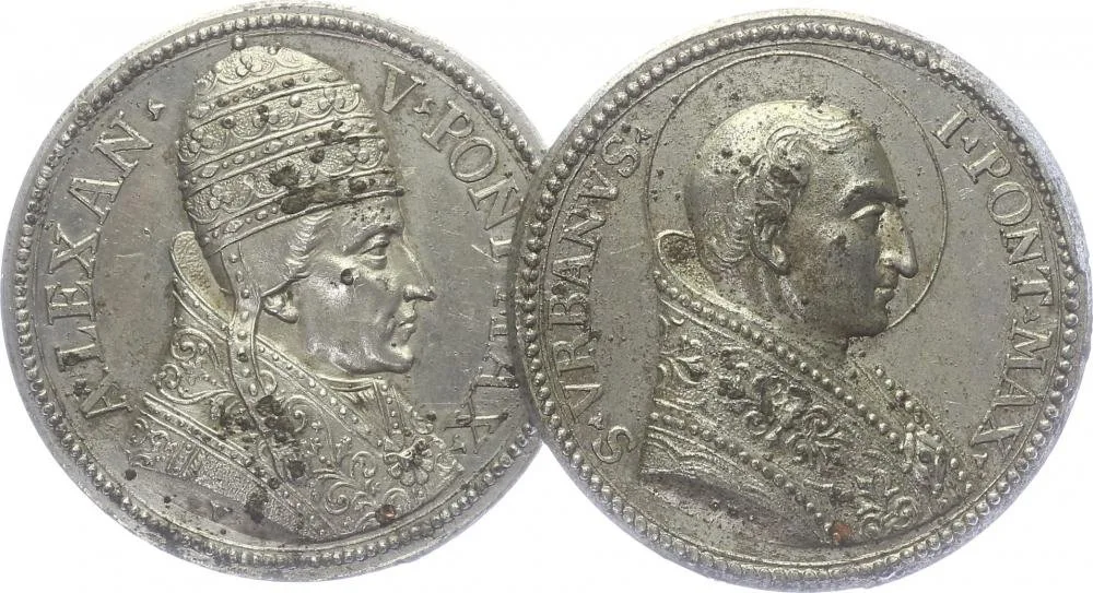 Vatikán - životopisné medaile, cca 18. století — 1