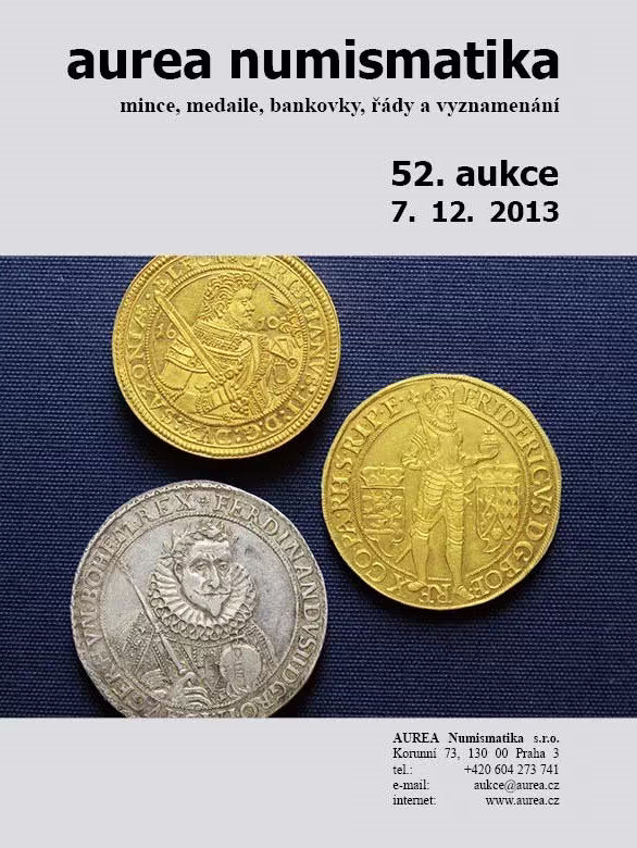 52. Aukce - mince, medaile, bankovky, řády a vyznamenání
