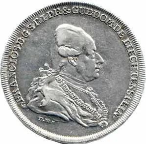 Liechtenstein, Franz Josef I., 1772 - 1781 — 1