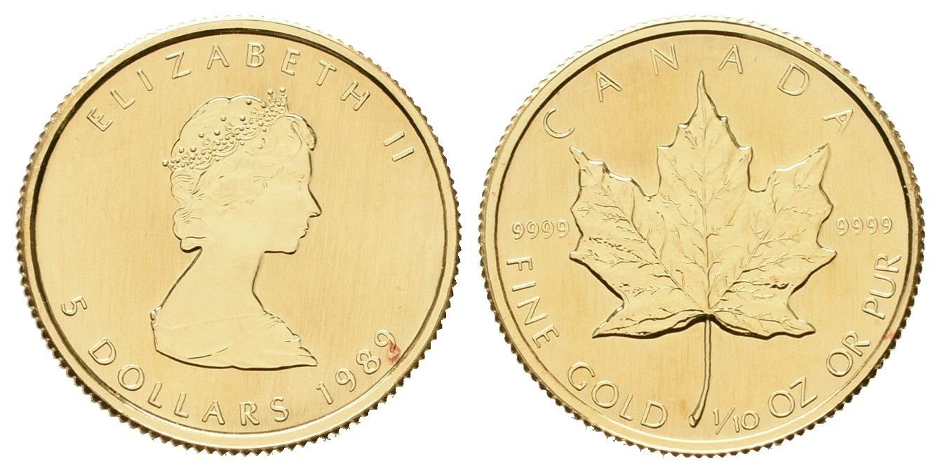 Kanada, 5 Dollars 1989 - Maple Leaf