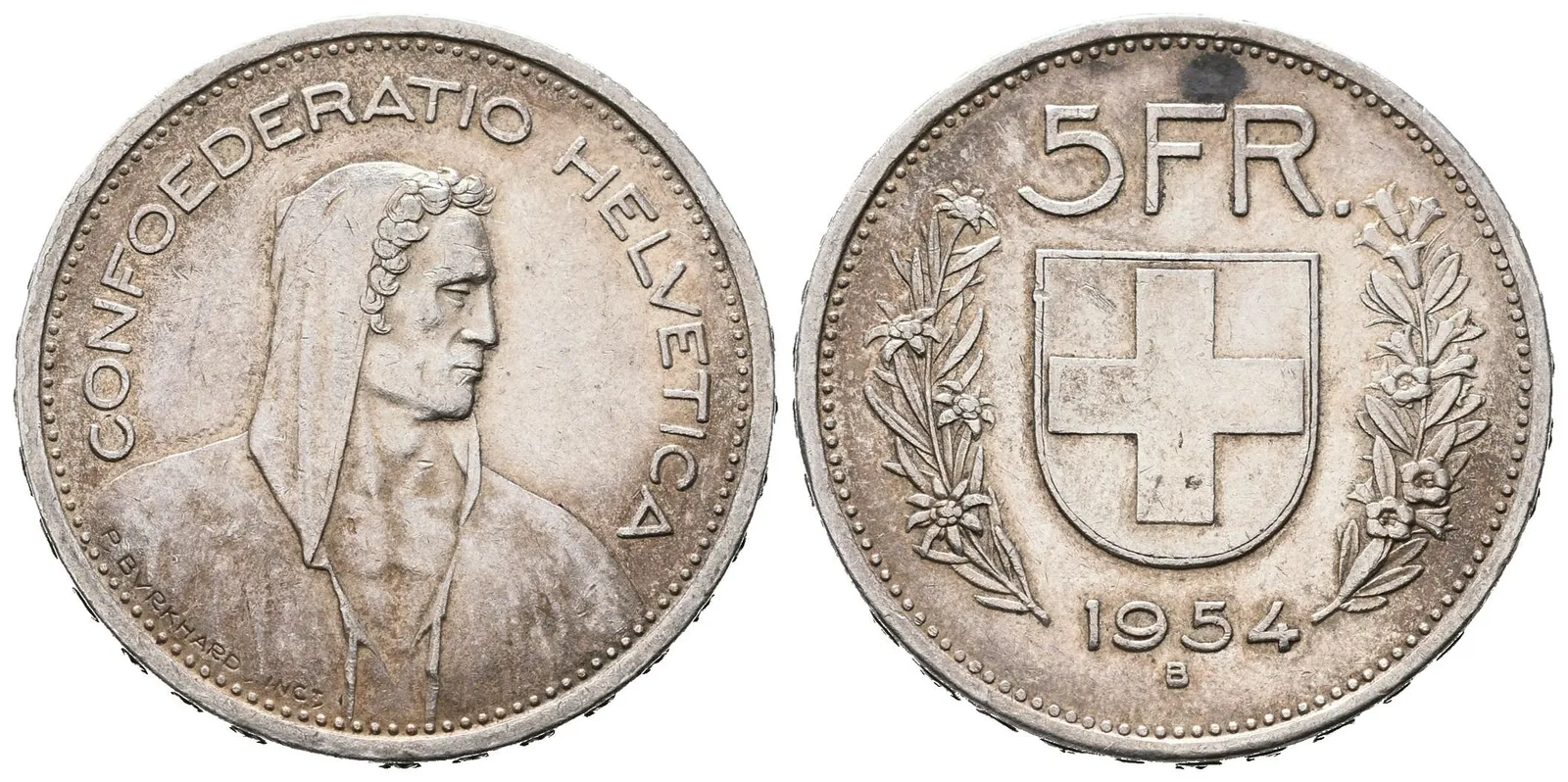 Švýcarsko, 5 Frank 1954