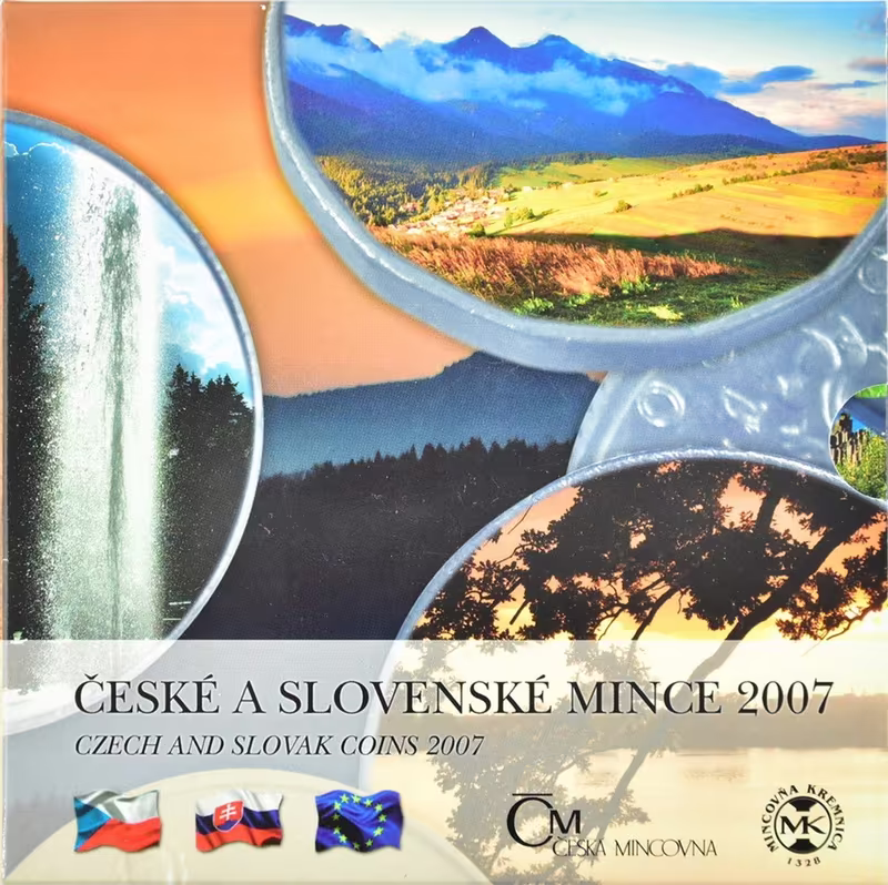 Ročníková sada mincí 2007 - České a slovenské mince