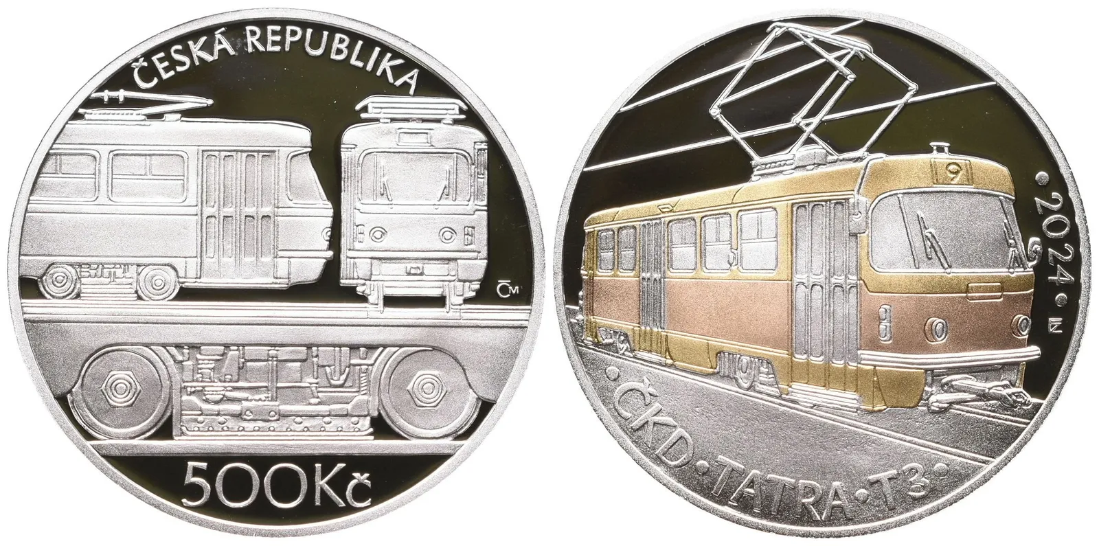 500 Kč 2024 - Tramvaj ČKD Tatra T3, PROOF