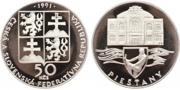 50 Kčs 1991 - Pieštany, PROOF