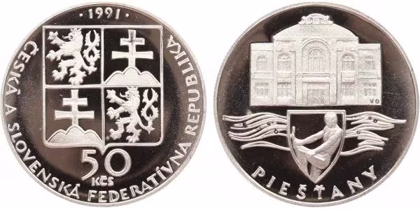 50 Kčs 1991 - Pieštany, PROOF