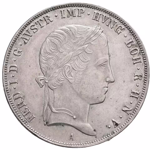 Tolar 1847 A, velmi pěkná zachovalost, zbytky lesku, tmavá patina,