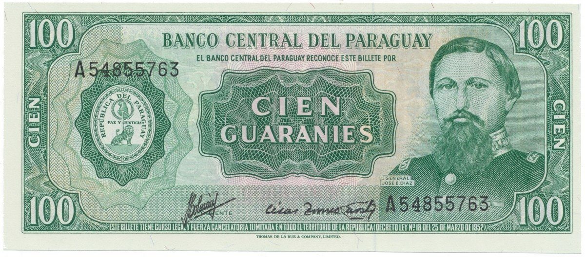 Paraguay, 100 Guaranies 1982, P.205
